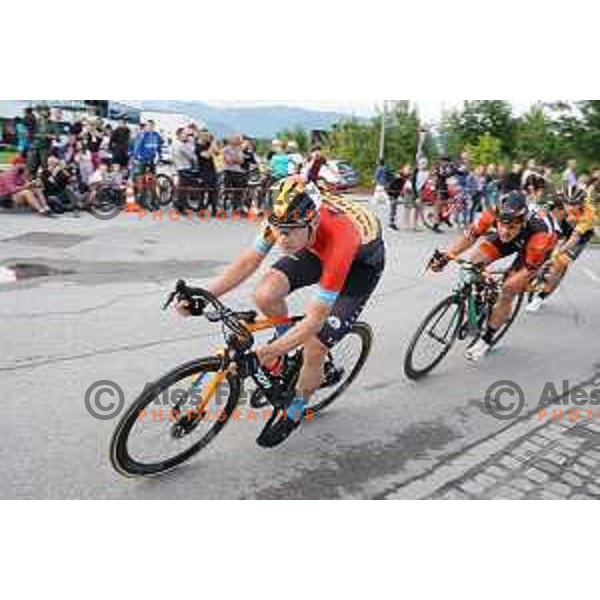 Matej Mohoric racing at Plastika Virant Cycling Grand prix in Komenda, Slovenia on June 19, 2020