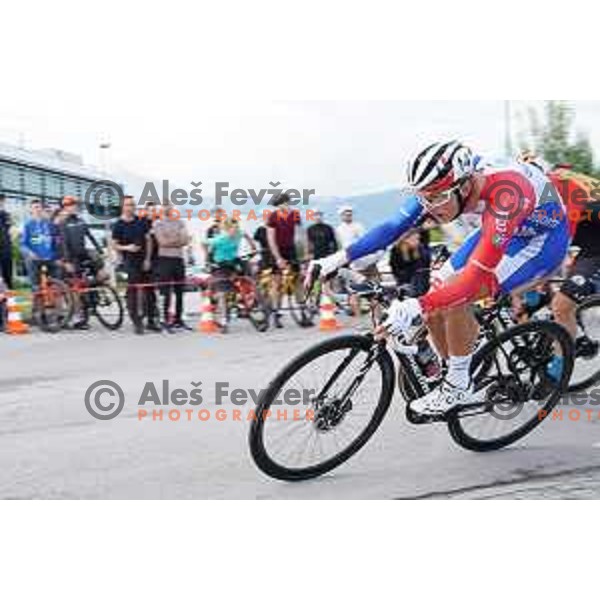 Ziga Jerman racing at Plastika Virant Cycling Grand prix in Komenda, Slovenia on June 19, 2020