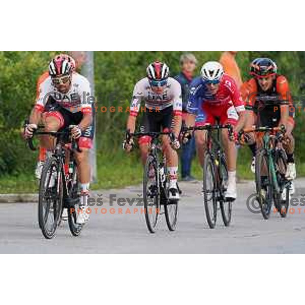 Tadej Pogacar racing at Plastika Virant Cycling Grand prix in Komenda, Slovenia on June 19, 2020