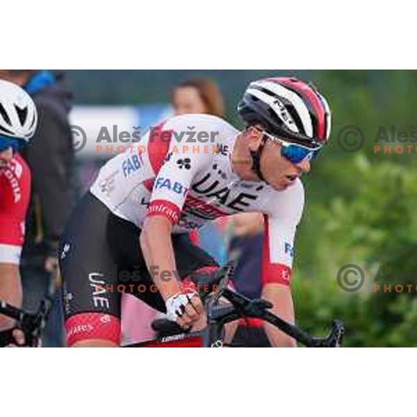 Tadej Pogacar racing at Plastika Virant Cycling Grand prix in Komenda, Slovenia on June 19, 2020