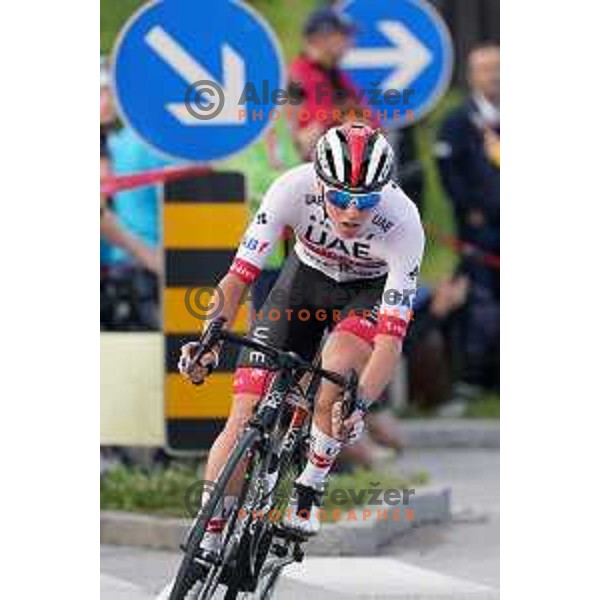 Tadej Pogacar racing at Plastika Virant Cycling Grand prix in Komenda, Slovenia on June 19, 2020