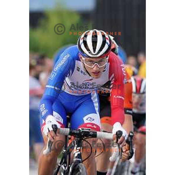 Ziga Jerman racing at Plastika Virant Cycling Grand prix in Komenda, Slovenia on June 19, 2020