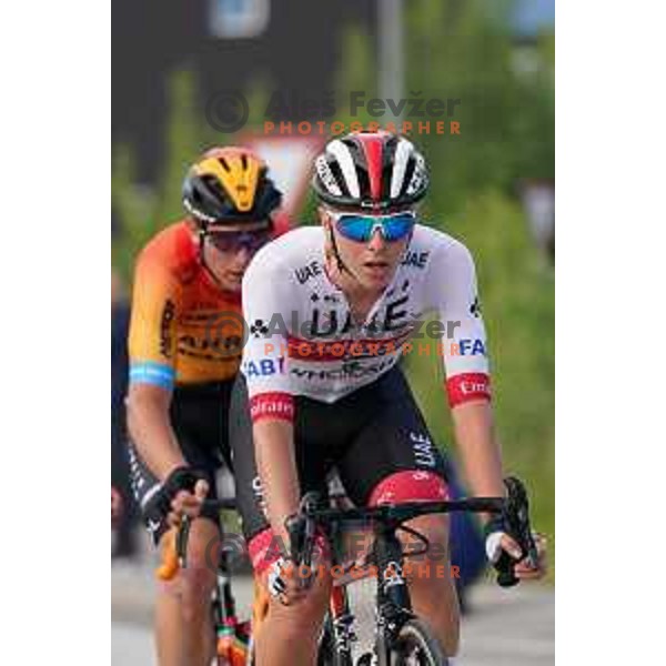 Tadej Pogacar racing at Plastika Virant Cycling Grand prix in Komenda, Slovenia on June 19, 2020
