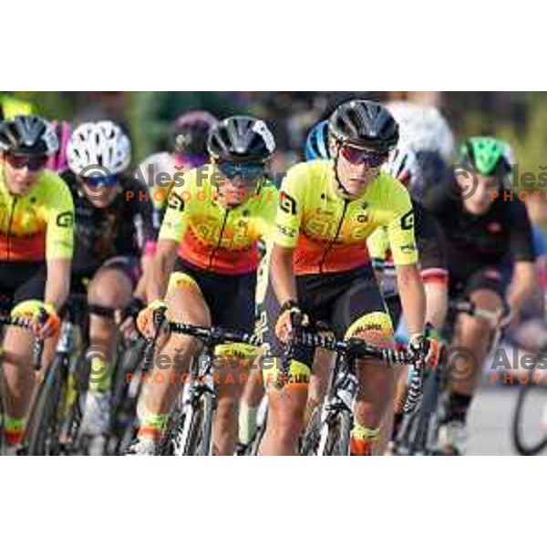 Urska Zigart racing at Plastika Virant Cycling Grand prix in Komenda, Slovenia on June 19, 2020