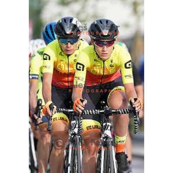 Urska Zigart racing at Plastika Virant Cycling Grand prix in Komenda, Slovenia on June 19, 2020