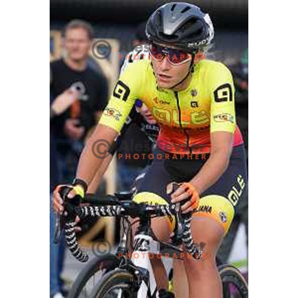 Urska Zigart racing at Plastika Virant Cycling Grand prix in Komenda, Slovenia on June 19, 2020
