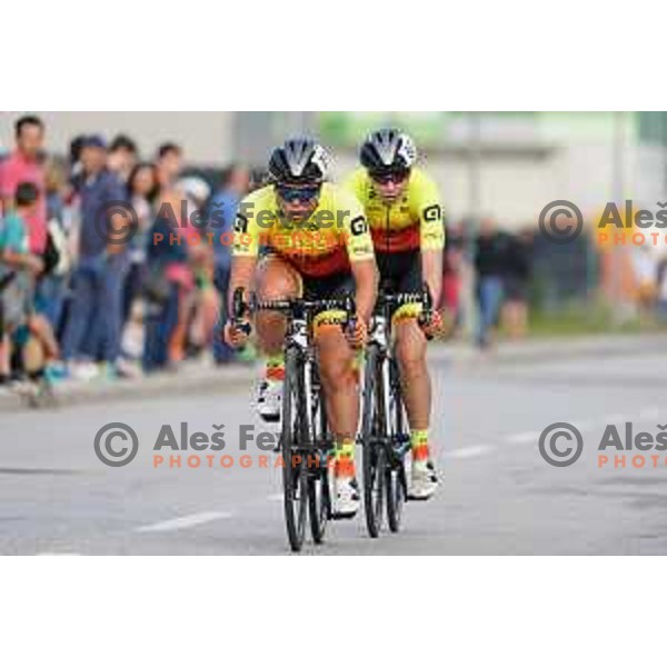 Urska Bravec racing at Plastika Virant Cycling Grand prix in Komenda, Slovenia on June 19, 2020
