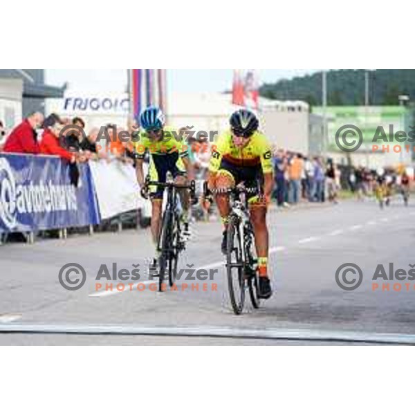 Urska Zigart racing at Plastika Virant Cycling Grand prix in Komenda, Slovenia on June 19, 2020