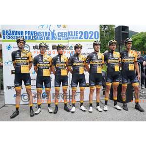 Team Ljubljana Gusto Santic at Slovenian Cycling Championships Road Race in Cerklje, Slovenia on June 21 , 2020