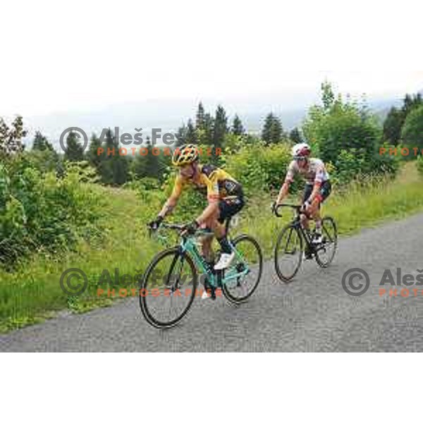 Primoz Roglic, winner and Tadej Pogacar, runner-up of Slovenian Cycling Championships Road Race Cerklje-Ambroz pod Krvavcem, Slovenia on June 21 , 2020
