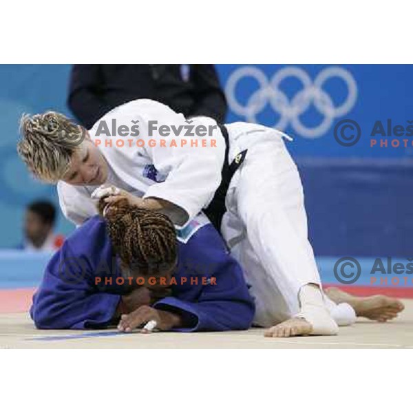 Urska Zolnir of Slovenia, Olympic bronze medalist in Judo category -63 kg at 2004 Summer Olympic games in Athens, Greece on August 17, 2004