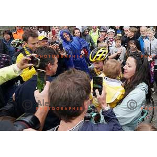 Ales Kalan, Primoz Roglic, winner of Slovenian Cycling Championships Road Race Cerklje-Ambroz pod Krvavcem, Lora Klinc, Slovenia on June 21 , 2020
