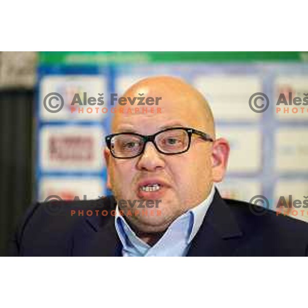 Miha Butara, president of HK SZ Olimpija during press conference in Tivoli, Ljubljana, Slovenia on June 22, 2020