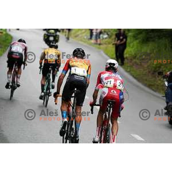 Jani Brajkovic, Domen Novak at Slovenian Cycling Championships Road Race Cerklje-Ambroz pod Krvavcem, Slovenia on June 21 , 2020