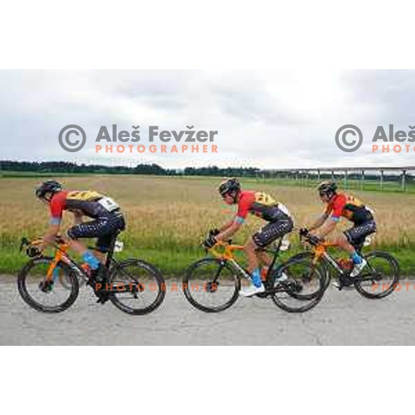 Matej Mohoric, Domen Novak and Luka Pibernik at Slovenian Cycling Championships Road Race Cerklje-Ambroz pod Krvavcem, Slovenia on June 21 , 2020
