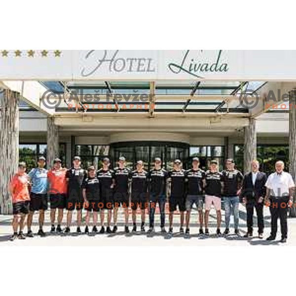 Jurij Tepes at Press conference of Slovenia Ski jumping team in hotel Livada, Moravske Toplice, Slovenia on June 23 , 2020