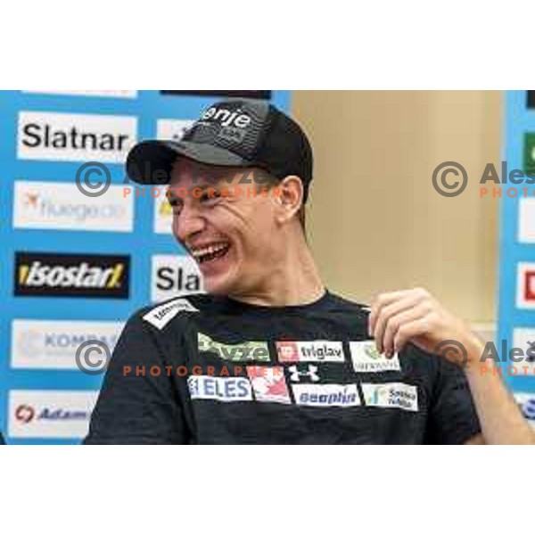 Anze Lanisek at Press conference of Slovenia Ski jumping team in hotel Livada, Moravske Toplice, Slovenia on June 23 , 2020