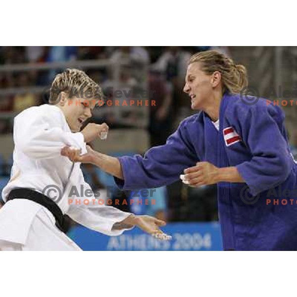 Urska Zolnir of Slovenia, Olympic bronze medalist in Judo category -63 kg at 2004 Summer Olympic games in Athens, Greece on August 17, 2004