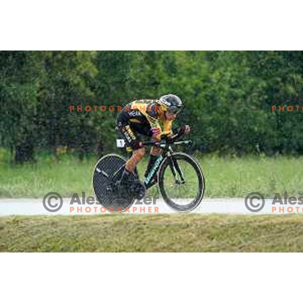 Primoz Roglic, runner-up in Slovenian Men\'s Time trial Championship, Gorje-Pokljuka ( 15,7 km) on June 28, 2020