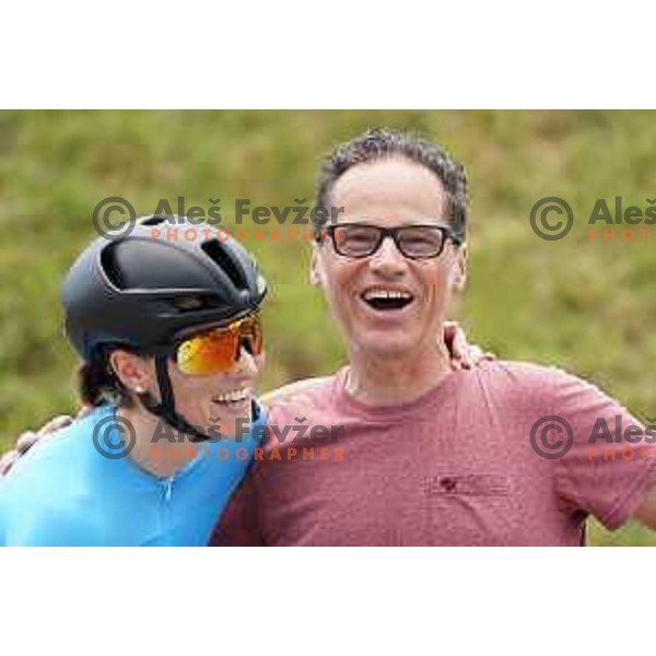 Blaza Pintaric and Robert Pintaric at Slovenian Women\'s Time trial Championship, Gorje-Pokljuka ( 15,7 km) on June 28, 2020