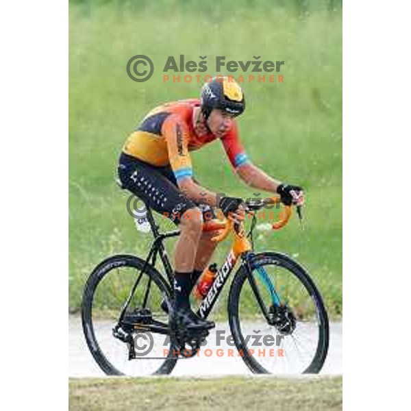 Domen Novak competes at Slovenian Time trial Championship, Gorje-Pokljuka ( 15,7 km) on June 28, 2020