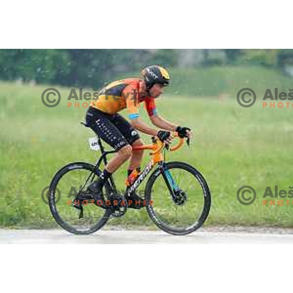 Domen Novak competes at Slovenian Time trial Championship, Gorje-Pokljuka ( 15,7 km) on June 28, 2020