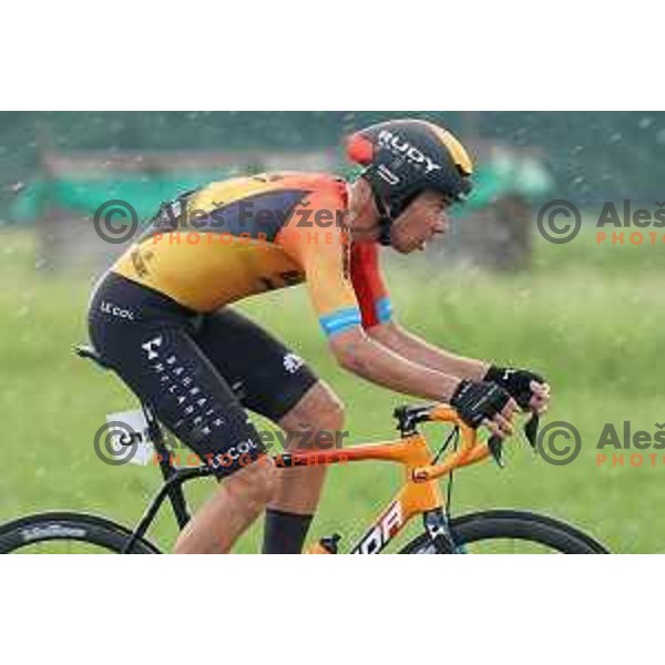 Domen Novak competes at Slovenian Time trial Championship, Gorje-Pokljuka ( 15,7 km) on June 28, 2020