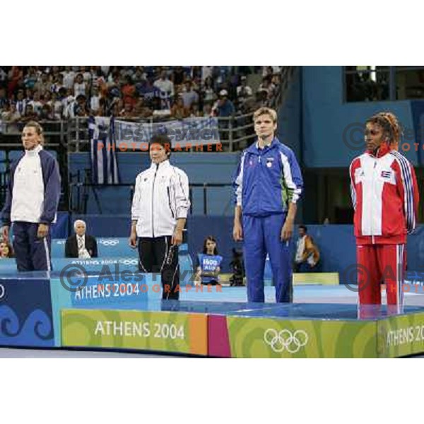 Urska Zolnir of Slovenia, Olympic bronze medalist in Judo category -63 kg at 2004 Summer Olympic games in Athens, Greece on August 17, 2004