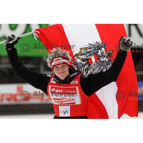 Thomas Morgenstern (AUT) at last ski flying competiton on Planica Flying Hill (215 Meters) in season 2007-2008. Planica, Slovenia 16.3.2008. Photo by Ales Fevzer 