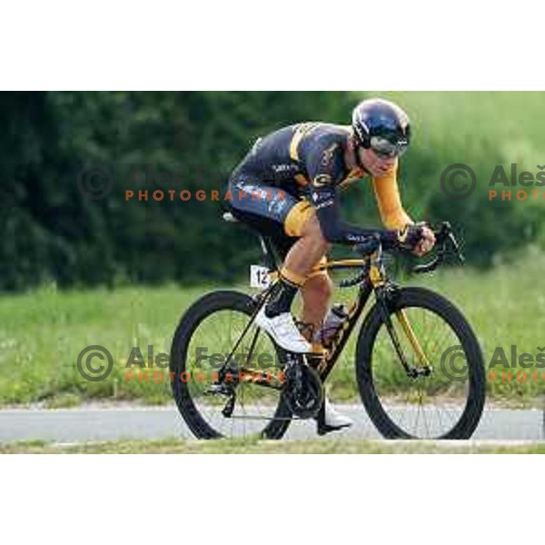 Tilen Finkst competes at Slovenian Time trial Championship, Gorje-Pokljuka ( 15,7 km) on June 28, 2020