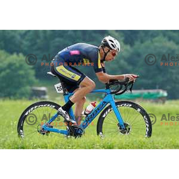 Matej Mugerli at Slovenian Time trial Championship, Gorje-Pokljuka ( 15,7 km) on June 28, 2020