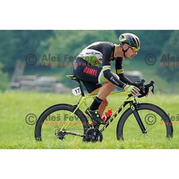 Luka Cotar at Slovenian Time trial Championship, Gorje-Pokljuka ( 15,7 km) on June 28, 2020
