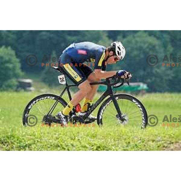 Luka Pajek competes at Slovenian Time trial Championship, Gorje-Pokljuka ( 15,7 km) on June 28, 2020