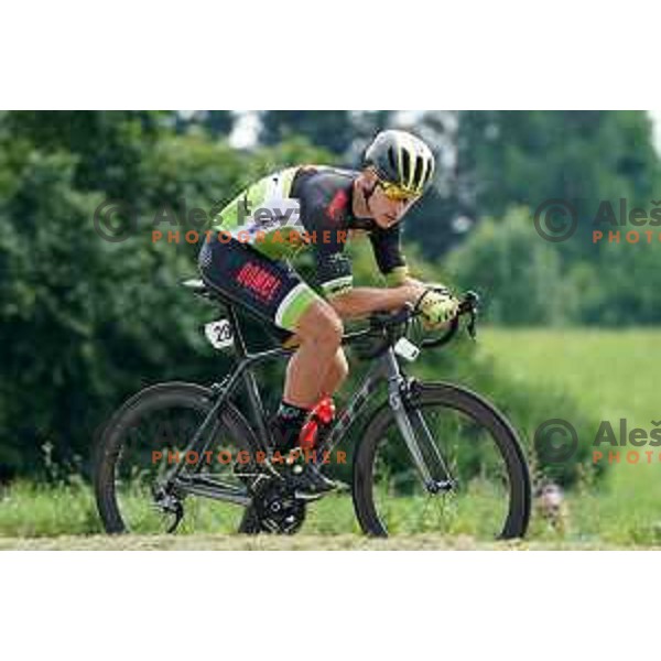 Luka Lakota at Slovenian Time trial Championship, Gorje-Pokljuka ( 15,7 km) on June 28, 2020