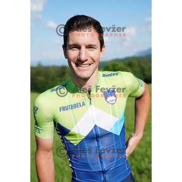 Jan Polanc of Slovenia National Cycling team riding in new team jerseys during morning practice at Krvavec, Slovenia on July 2, 2020