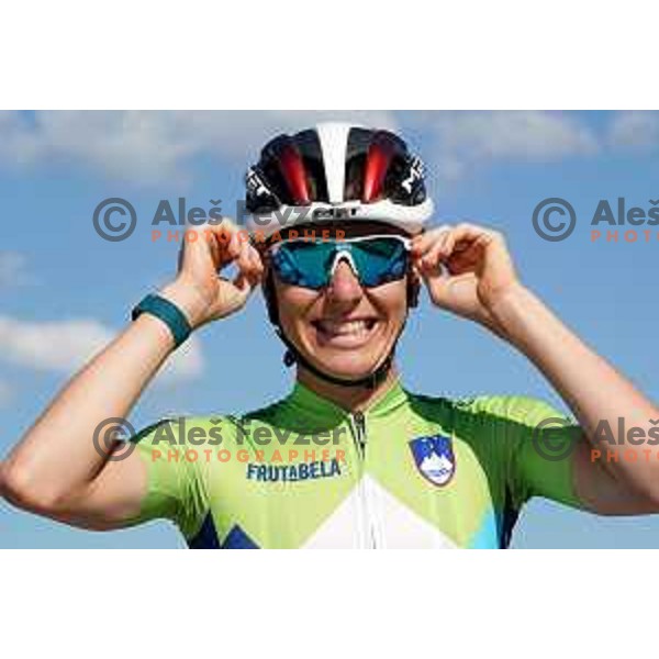 Tadej Pogacar of Slovenia National Cycling team riding in new team jerseys during morning practice at Krvavec, Slovenia on July 2, 2020