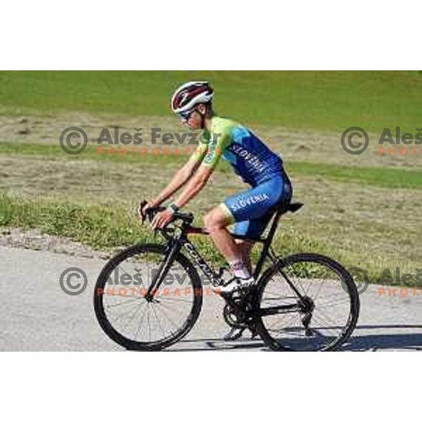 Tadej Pogacar of Slovenia National Cycling team riding in new team jerseys during morning practice at Krvavec, Slovenia on July 2, 2020