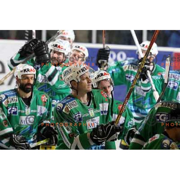 Groznik (6) at second game of Final of EBEL league between ZM Olimpija- Red Bulls Salzburg, played in Ljubljana, Slovenia 16.3.2008. Red Bulls Salzburg won the game 3:1 and leveled the series 1:1. Photo by Ales Fevzer 