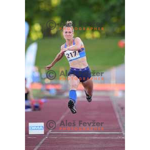 Neja Filipic competes at Slovenian Athletic team Cup in Ljubljana, Slovenia on July 3 , 2020