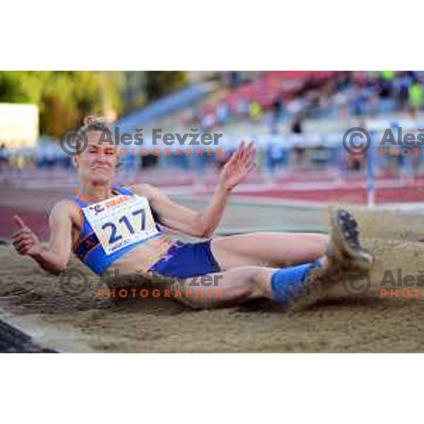 Neja Filipic competes at Slovenian Athletic team Cup in Ljubljana, Slovenia on July 3 , 2020