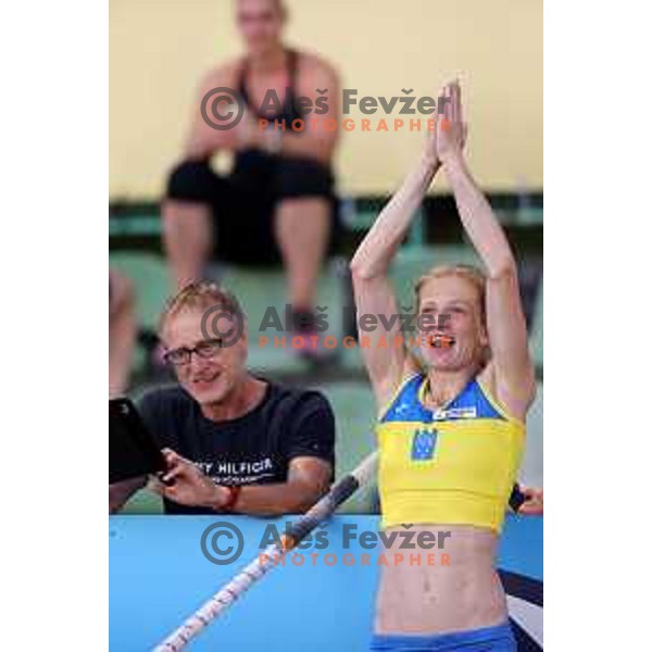 Tina Sutej competes at Slovenian Athletic team Cup in Ljubljana, Slovenia on July 5 , 2020