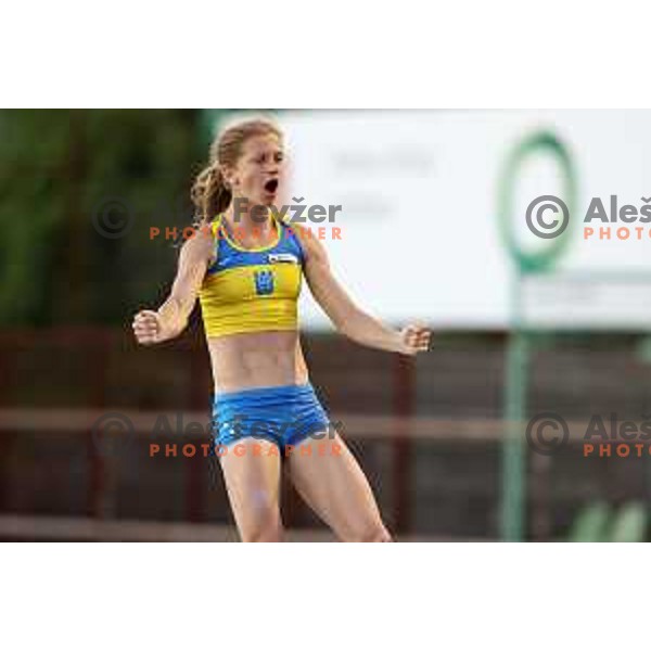 Tina Sutej competes at Slovenian Athletic team Cup in Ljubljana, Slovenia on July 5 , 2020