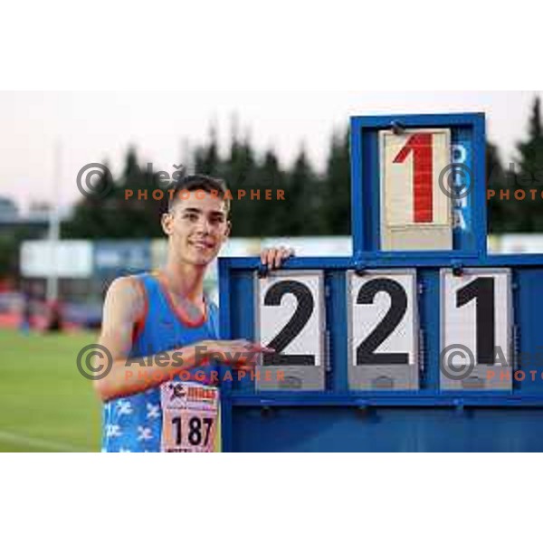 Sandro Jersin Tomassini competes at Slovenian Athletic team Cup in Ljubljana, Slovenia on July 5 , 2020