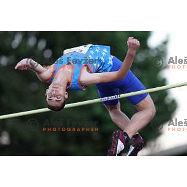 Sandro Jersin Tomassini competes at Slovenian Athletic team Cup in Ljubljana, Slovenia on July 5 , 2020