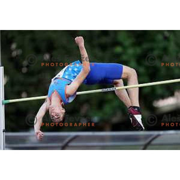 Sandro Jersin Tomassini competes at Slovenian Athletic team Cup in Ljubljana, Slovenia on July 5 , 2020