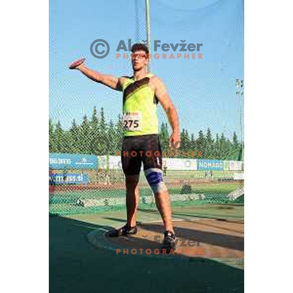 Kristjan Ceh competes at Slovenian Athletic team Cup in Ljubljana, Slovenia on July 5 , 2020