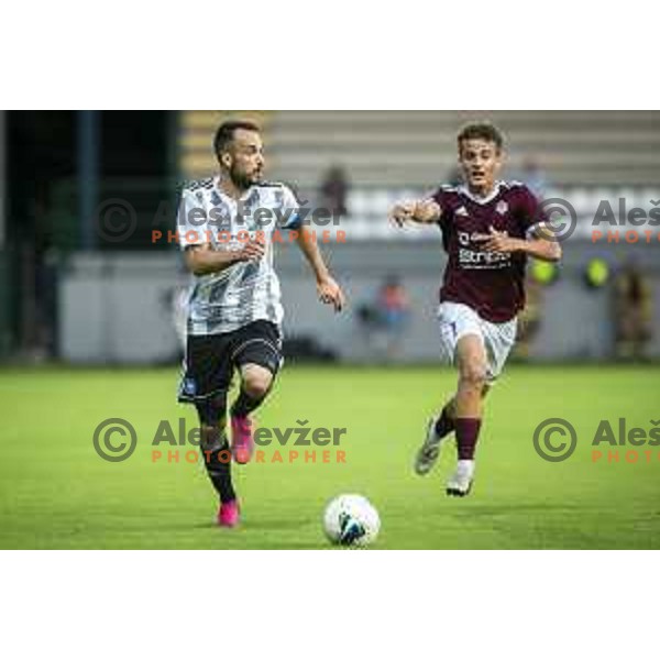 Ziga Kous in action during Prva liga Telekom Slovenije football match between Mura and Triglav in Fazanerija, Murska Sobota, Slovenia on July 8, 2020