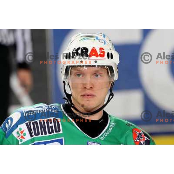 Pasi Petrilainen at second game of Final of EBEL league between ZM Olimpija- Red Bulls Salzburg, played in Ljubljana, Slovenia 16.3.2008. Red Bulls Salzburg won the game 3:1 and leveled the series 1:1. Photo by Ales Fevzer 