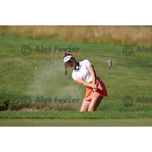 Eva Kiri Fevzer playing at Cubo golf course in Smlednik, Slovenia. It will be the venue for the Ladies European Amateur Championship in September 2020. Photographs were taken on July 10, 2020