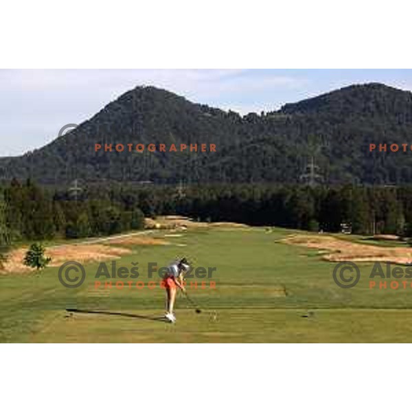 Eva Kiri Fevzer playing at Cubo golf course in Smlednik, Slovenia. It will be the venue for the Ladies European Amateur Championship in September 2020. Photographs were taken on July 10, 2020